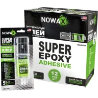 Клей епоксидний Nowax SUPER EPOXY ADHESIVE, двокомпонентний, прозорий 30 г (NX49509)