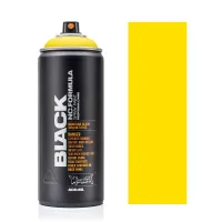Аерозольна матова фарба Montana Black BLKP1000 Потужний жовтий (Power Yellow) 400 мл  