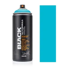 Аерозольна матова фарба Montana Black BLK5000 Насичений блакитний (True Cyan) 400 мл 