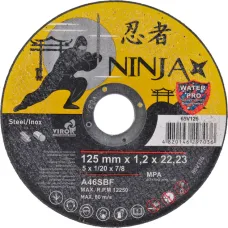 Диск відрізний 125х1,2мм по металу та нержавіючій сталі NINJA Диск відрізний 125х1,2мм по металу та нержавіючій сталі NINJA