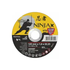 Диск відрізний 125х1мм по металу та нержавіючій сталі NINJA Диск відрізний 125х1мм по металу та нержавіючій сталі NINJA