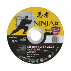 Диск відрізний 125х2,5мм по металу та нержавіючій сталі NINJA Диск відрізний 125х2,5мм по металу та нержавіючій сталі NINJA